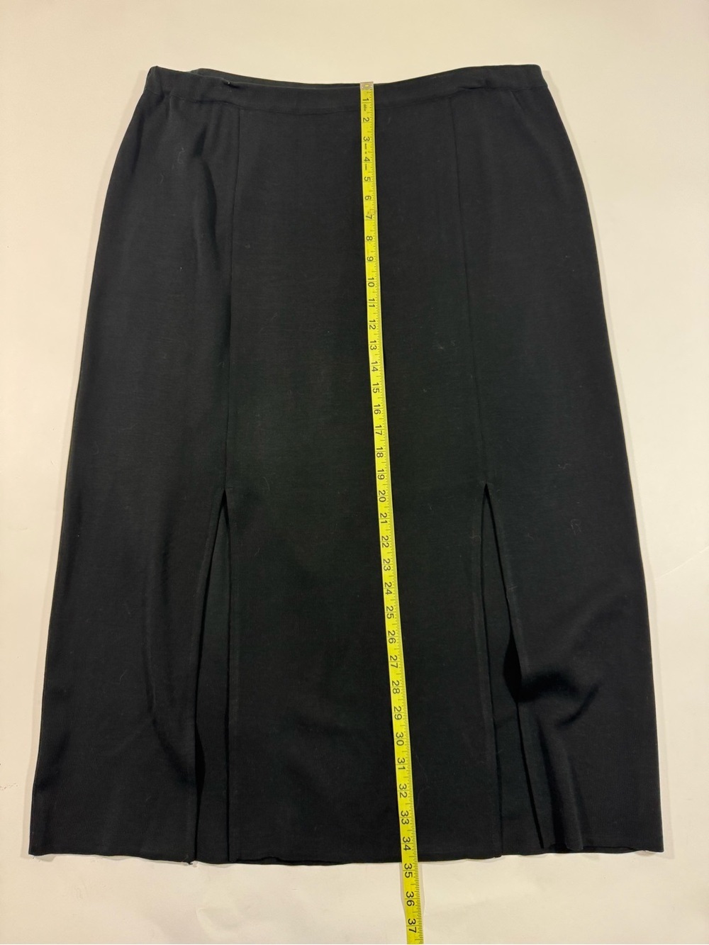 Ming Wang Front Slit Midi Skirt Black - Picture 5 of 6